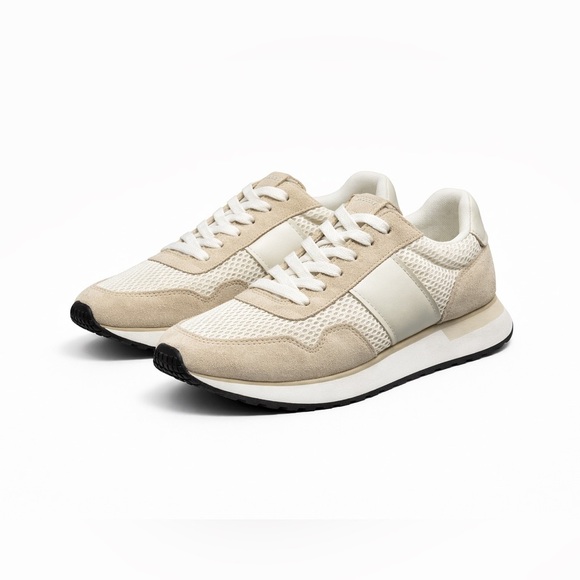 Greats Shoes - Greats Sneakers Unisex Beige White Brooklyn McCarren Mesh Sneakers Sz 7.5W/5.5M